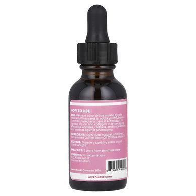 Абсолютно бездомішкова і натуральна олія кавових зерен, Leven Rose, 1 р унц (30 мл)