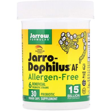 Пробиотики дофилус без аллергенов Jarrow Formulas (Jarro-Dophilus AF) 15 млрд. 30 капсул купить в Киеве и Украине
