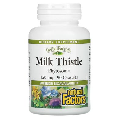 Розторопша Milk Thistle, Natural Factors, 150 мг, 90 капсул
