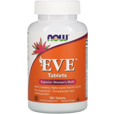 Мультивітаміни для жінок Now Foods (EVE Superior Women's Multiple Vitamin) 180 таблеток