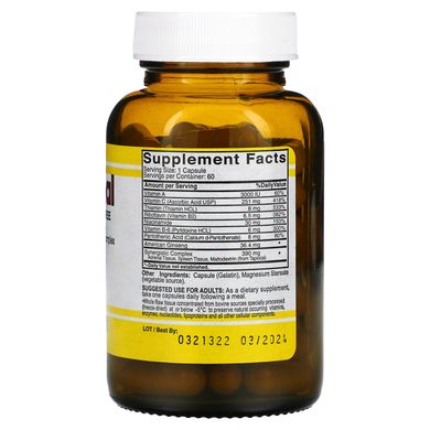 Вітаміни для надниркових залоз сирі Natural Sources (Raw Adrenal) 60 капсул