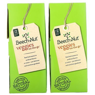 Beech-nut, vegetables, stage 2, zucchini, spinach and banana, 12 packets of 3.5 ounces (99g) each.