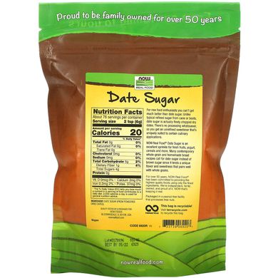 Финиковый сахар Now Foods (Date Sugar) 454 г купить в Киеве и Украине