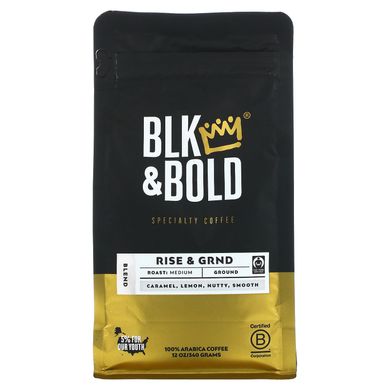 BLK & Bold, Specialty Coffee, мелений, середній, Rise та GRND, 12 унцій (340 г)