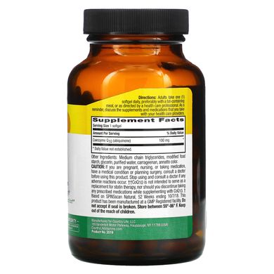 Коензим CoQ10 Country Life (CoQ10) 100 мг 120 капсул