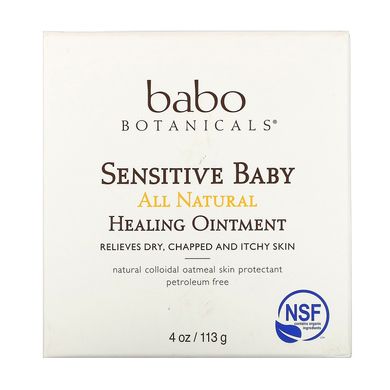Sensitive Baby, абсолютно натуральная лечебная мазь, Babo Botanicals, 4 унц. (113 г.) купить в Киеве и Украине