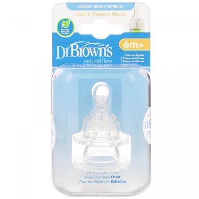 Силіконова соска для дітей Dr. Brown's (Silicone Nipples) 2 шт