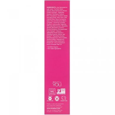 Квітковий тонік для обличчя із чутливою шкірою Andalou Naturals (Floral Toner) 178 мл