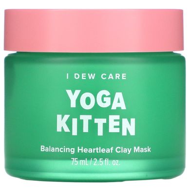 I Dew Care, Yoga Kitten, глиняна маска з баданом для відновлення балансу шкіри, 75 мл (2,53 рідк. унції)