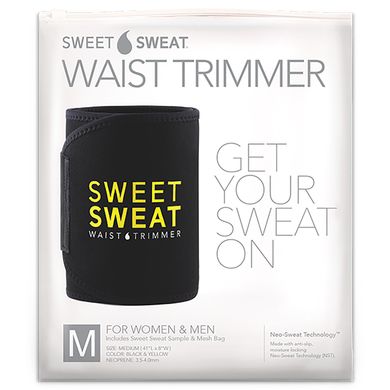 Тример для талії Sweet Sweat, розмір M, чорний і жовтий, Sports Research, 1 шт