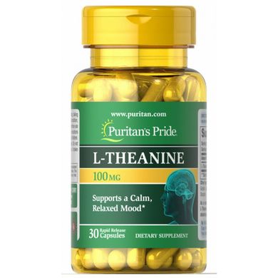 L-Теанін, L-Theanine, Puritan's Pride, 200 мг, 30 капсул