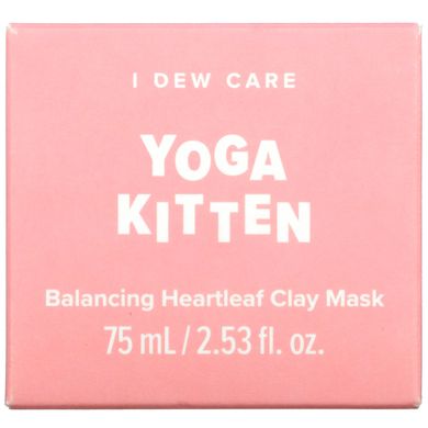 I Dew Care, Yoga Kitten, глиняная маска с баданом для восстановления баланса кожи, 75 мл (2,53 жидк. Унции) купить в Киеве и Украине