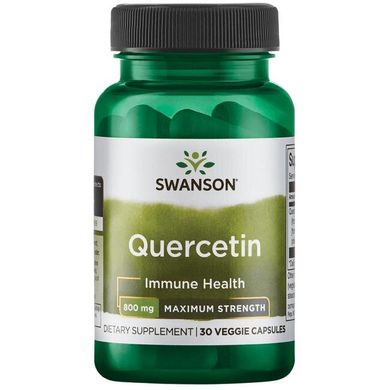 Кверцетин - максимальна сила, Quercetin - Maximum Strength, Swanson, 30 капсул