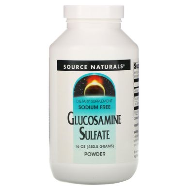 Сульфат глюкозамина без натрия Source Naturals (Glucosamine sulfate without sodium) 454 г купить в Киеве и Украине