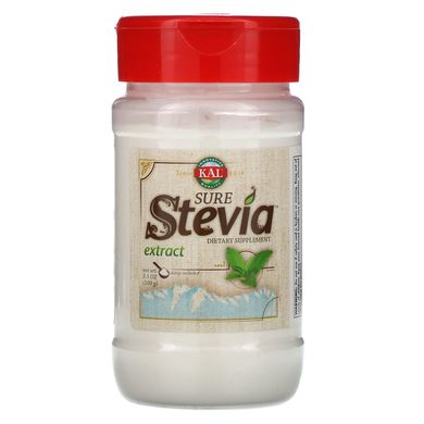 Натуральний екстракт стевії, Sure Stevia Extract Powder, KAL, 3,5 унції (100 г)