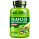 NATURELO, Вітамін K2 + D3, з нуту та лишайника, 60 вегетаріанських капсул фото