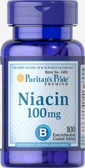 Ниацин Puritan's Pride (Niacin) 100 мг 100 таблеток купить в Киеве и Украине