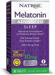 Мелатонін для сну Natrol (Melatonin Advanced Sleep) 10 мг 30 таблеток