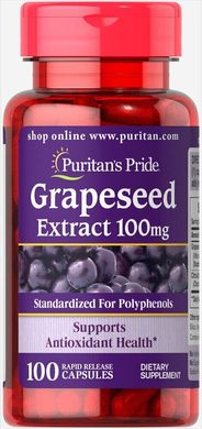 Экстракт виноградных косточек Puritan's Pride (Grapeseed Extract) 100 мг 100 капсул купить в Киеве и Украине