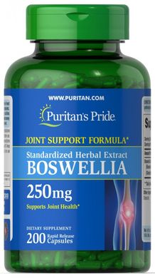 Босвелія стандартизований екстракт, Boswellia Standardized Extract, Puritan's Pride, 250мг, 200 капсул