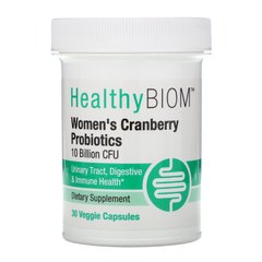 Жіночий журавлинний пробіотик, Women's Cranberry Probiotic, HealthyBiom, 10 Billion CFUs, 30 вегетаріанських капсул