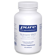 Мультивітаміни та мінерали без міді та заліза Pure Encapsulations (Nutrient 950 w/o Copper and Iron) 90 капсул