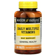 Mason Natural, Ежедневные множественные витамины, 365 таблеток купить в Киеве и Украине