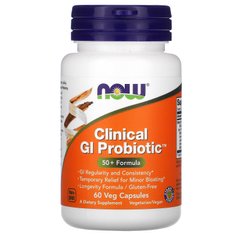 Пробіотики для травного тракту Now Foods (Clinical GI Probiotic DR) 60 рослинних капсул