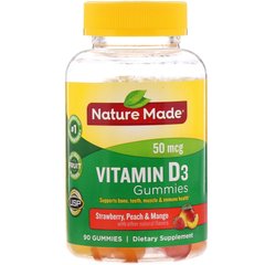 Жевательные витамины для взрослых, Витамин D3, Nature Made, 3, 90 жевательных таблеток купить в Киеве и Украине