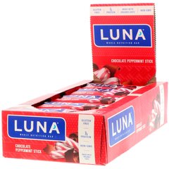 Luna, батончик из цельных продуктов для женщин, блок с перечной мятой, Clif Bar, 15 батончиков, 48 г (1,69 унции) купить в Киеве и Украине