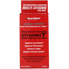 Вітамін Т, тестостерон, мультивітамін для чоловіків, MuscleMeds, 90 таблеток