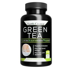 Экстракт зеленого чая Earth`s Creation (G45 Green Tea Extract) 1000 мг 60 капсул купить в Киеве и Украине