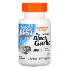 Doctor's Best, Ферментований чорний часник ABG10+, 250 мг, 60 вегетаріанських капсул
