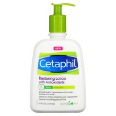 Cetaphil, Що Відновлює лосьйон з антиоксидантами, середній, без ароматів, 16 рідких унцій (473 мл)