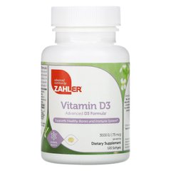 Вітамін Д3: вдосконалена формула Zahler (Vitamin D2) 3000 МО 120 капсул
