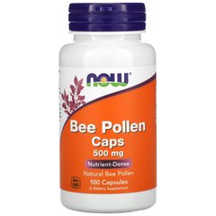 Пчелиная пыльца Now Foods (Bee Pollen) 500 мг 100 капсул купить в Киеве и Украине