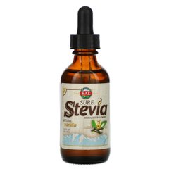 Справжня стевія, натуральна ваніль, Sure Stevia Liquid Extract (Vanilla), KAL, 1,8 р унц (53,2 мл)