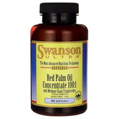 Концентрат натурального червоного пальмового масла 100: 1, Natural Red Palm Oil Concentrate 100: 1, Swanson, 60 капсул