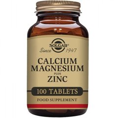 Кальций Магний Цинк Solgar (Calcium Magnesium Plus Zinc) 100 таблеток купить в Киеве и Украине