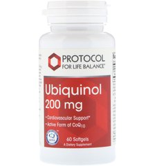 Убіхінол Protocol for Life Balance (Ubiquinol) 200 мг 60 капсул