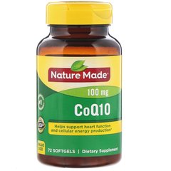 CoQ10, натуральний апельсин, Nature Made, 100 мг, 72 м'які таблетки