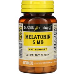 Мелатонін Mason Natural (Melatonin) 5 мг 60 таблеток
