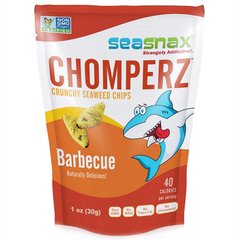 Chomperz, хрусткі чіпси з морських водоростей, зі смаком барбекю, SeaSnax, 1 унція (30 г)