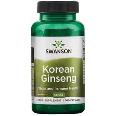 Корейська женьшень, Korean Ginseng, Swanson, 500 мг, 100 капсул