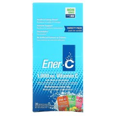 Вітамін C, шипучий розчинний порошок для напою, асорті, Ener-C, 30 пакетиків, 9,9 унції (282,5 г)