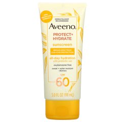 Aveeno, Protect + Hydrate, солнцезащитный крем, SPF 60, 3 жидких унции (88 мл) купить в Киеве и Украине