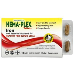 Комплекс для поддержания оптимального здоровья крови Nature's Plus (Hema-Plex) 10 вегетарианских таблеток купить в Киеве и Украине
