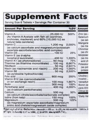 Мультивітаміни без заліза та міді Douglas Laboratories (Basic Preventive 4) 180 таблеток