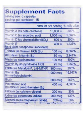 Мультивитамины и минералы без меди и железа Pure Encapsulations (Nutrient 950 w/o Copper and Iron) 90 капсул купить в Киеве и Украине