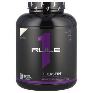 Rule One Proteins, R1 Casein, порошкова протеїнова суміш для приготування напою, ванільний крем, 1,8 кг (3,96 фунта)